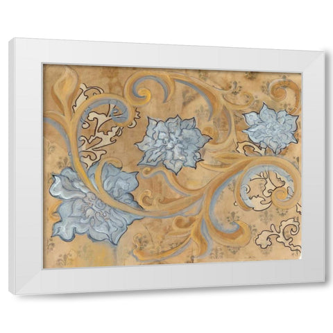 White and Gold White Modern Wood Framed Art Print by Adkin, Arielle