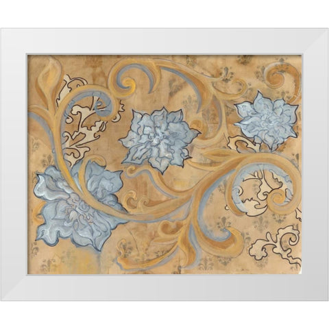 White and Gold White Modern Wood Framed Art Print by Adkin, Arielle