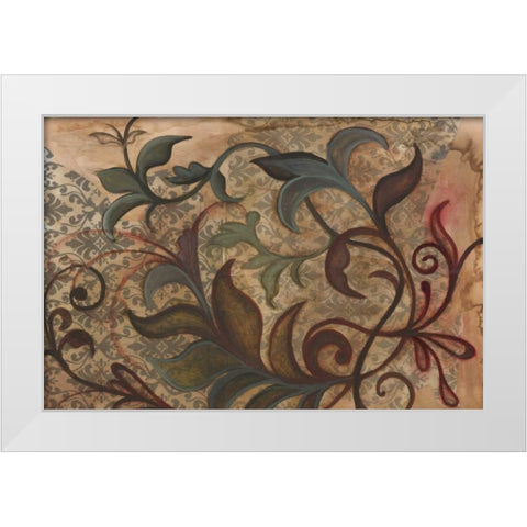 Scrollwork I White Modern Wood Framed Art Print by Adkin, Arielle