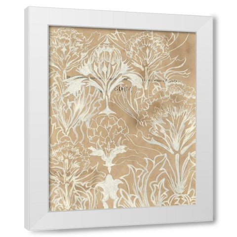 Artichoke Patterns I White Modern Wood Framed Art Print by Adkin, Arielle