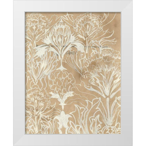 Artichoke Patterns I White Modern Wood Framed Art Print by Adkin, Arielle