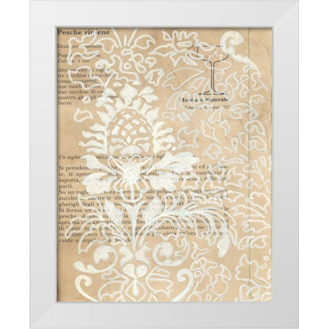 Artichoke Patterns II White Modern Wood Framed Art Print by Adkin, Arielle