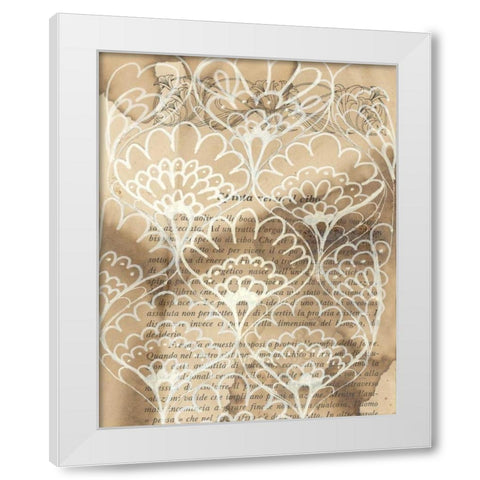 Artichoke Patterns IV White Modern Wood Framed Art Print by Adkin, Arielle