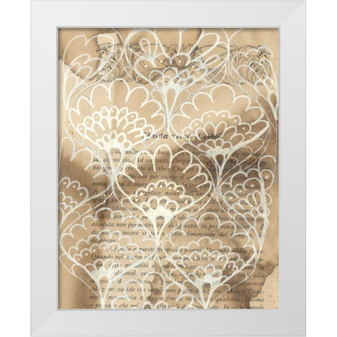 Artichoke Patterns IV White Modern Wood Framed Art Print by Adkin, Arielle