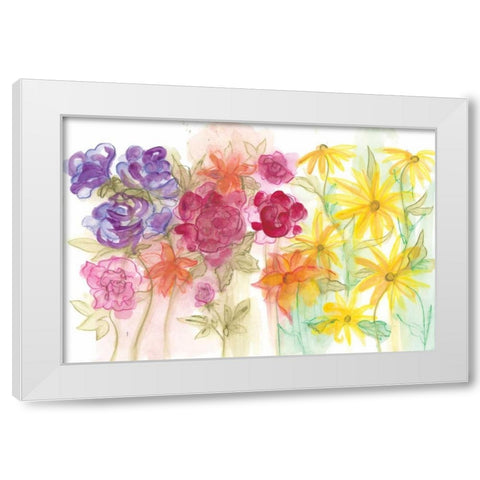 Spring Garden I White Modern Wood Framed Art Print by Adkin, Arielle