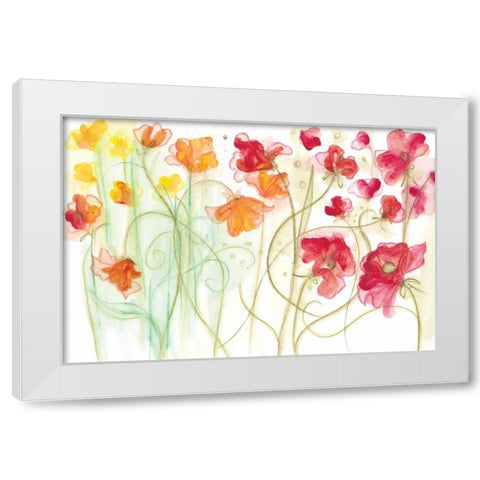 Spring Garden II White Modern Wood Framed Art Print by Adkin, Arielle