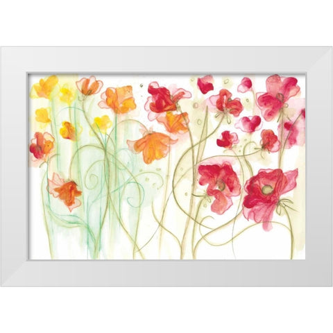 Spring Garden II White Modern Wood Framed Art Print by Adkin, Arielle