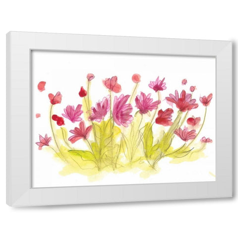 Spring Garden V White Modern Wood Framed Art Print by Adkin, Arielle