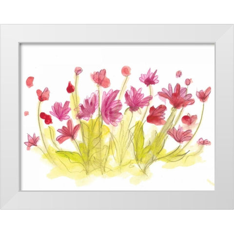 Spring Garden V White Modern Wood Framed Art Print by Adkin, Arielle