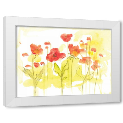 Spring Garden VI White Modern Wood Framed Art Print by Adkin, Arielle