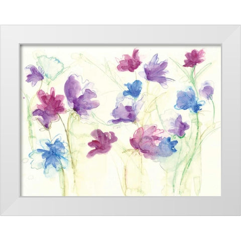 Spring Garden VII White Modern Wood Framed Art Print by Adkin, Arielle