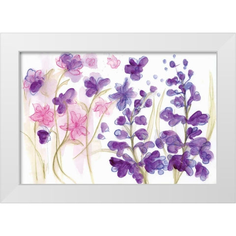 Spring Garden IX White Modern Wood Framed Art Print by Adkin, Arielle