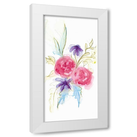 Spring Garden XII White Modern Wood Framed Art Print by Adkin, Arielle