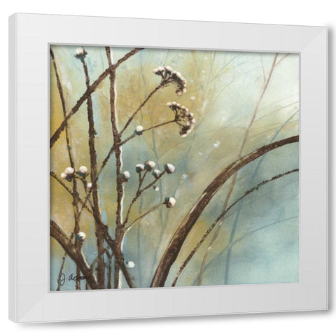 Fall Meadow III White Modern Wood Framed Art Print by Adams, J.