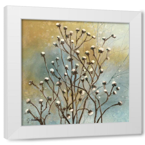 Fall Meadow IV White Modern Wood Framed Art Print by Adams, J.