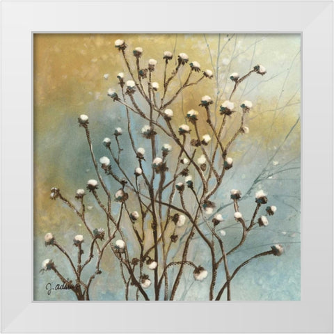 Fall Meadow IV White Modern Wood Framed Art Print by Adams, J.