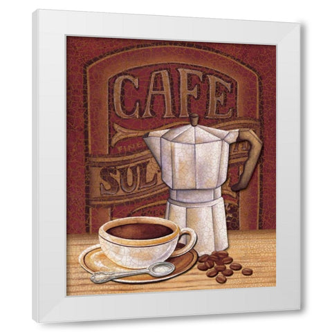 Cafe Mundo I White Modern Wood Framed Art Print by Audrey, Charlene