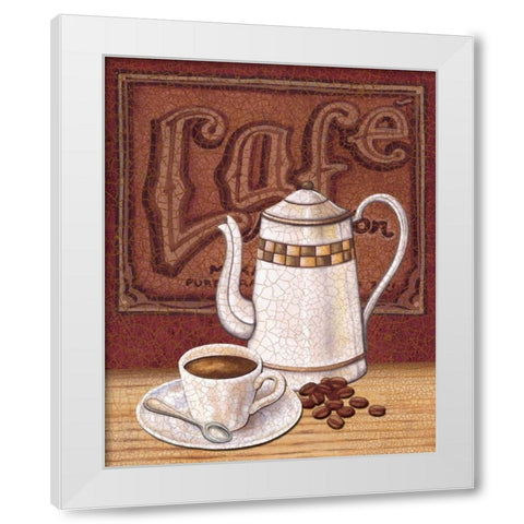 Cafe Mundo II White Modern Wood Framed Art Print by Audrey, Charlene