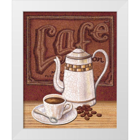 Cafe Mundo II White Modern Wood Framed Art Print by Audrey, Charlene