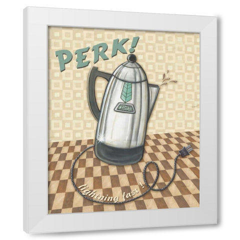 Nifty Fifties - Perk White Modern Wood Framed Art Print by Audrey, Charlene