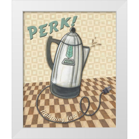 Nifty Fifties - Perk White Modern Wood Framed Art Print by Audrey, Charlene
