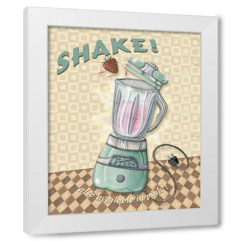 Nifty Fifties - Shake White Modern Wood Framed Art Print by Audrey, Charlene
