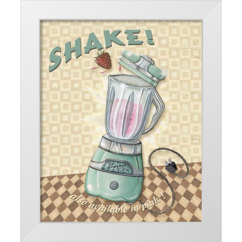 Nifty Fifties - Shake White Modern Wood Framed Art Print by Audrey, Charlene