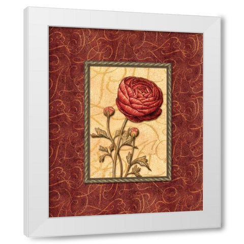 Red Passion I White Modern Wood Framed Art Print by Audrey, Charlene