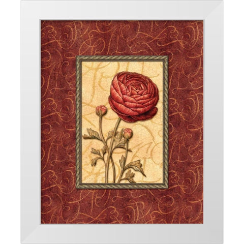 Red Passion I White Modern Wood Framed Art Print by Audrey, Charlene