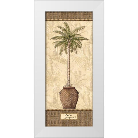 Botanical Palm III White Modern Wood Framed Art Print by Audrey, Charlene