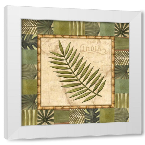 Tropical Leaf I White Modern Wood Framed Art Print by Audrey, Charlene