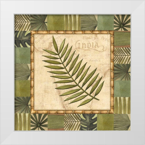 Tropical Leaf I White Modern Wood Framed Art Print by Audrey, Charlene
