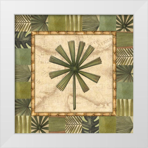 Tropical Leaf II White Modern Wood Framed Art Print by Audrey, Charlene