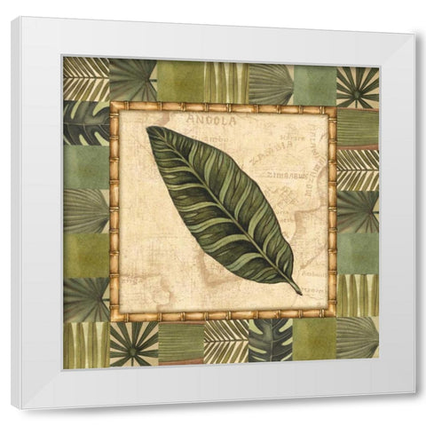 Tropical Leaf III White Modern Wood Framed Art Print by Audrey, Charlene