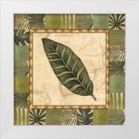 Tropical Leaf III White Modern Wood Framed Art Print by Audrey, Charlene