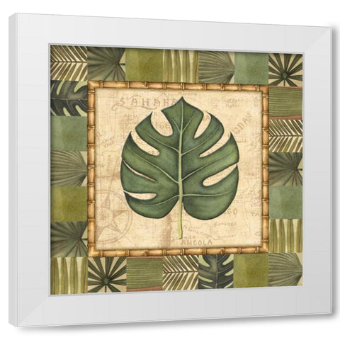 Tropical Leaf IV White Modern Wood Framed Art Print by Audrey, Charlene