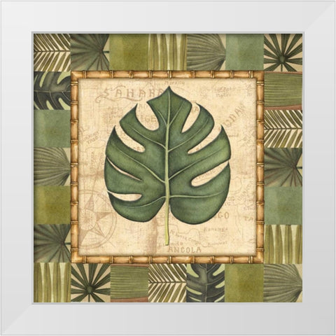 Tropical Leaf IV White Modern Wood Framed Art Print by Audrey, Charlene