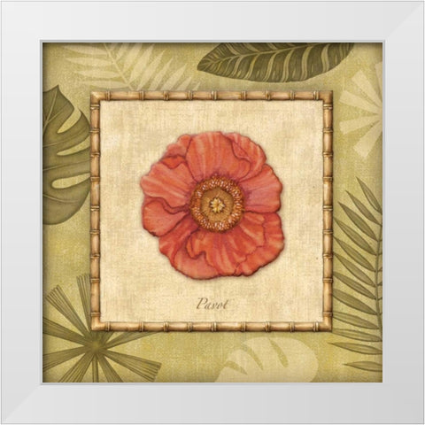 Paradisio IV White Modern Wood Framed Art Print by Audrey, Charlene