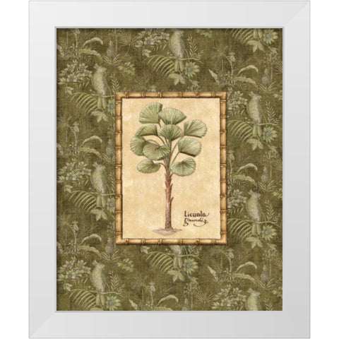 Vintage Palm I White Modern Wood Framed Art Print by Audrey, Charlene