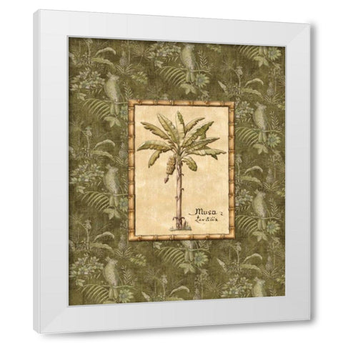Vintage Palm IV White Modern Wood Framed Art Print by Audrey, Charlene