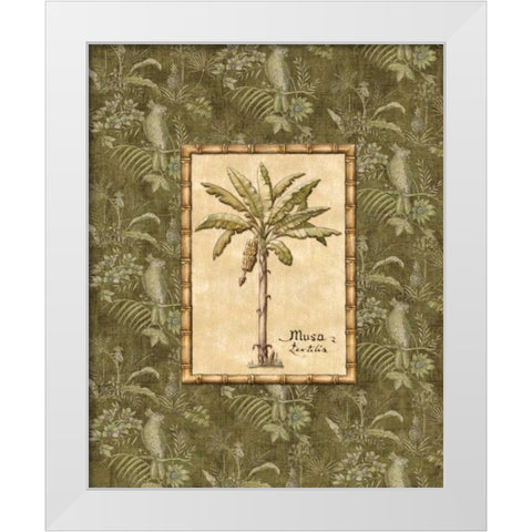 Vintage Palm IV White Modern Wood Framed Art Print by Audrey, Charlene