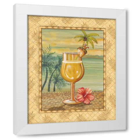Island Nectar IV White Modern Wood Framed Art Print by Audrey, Charlene
