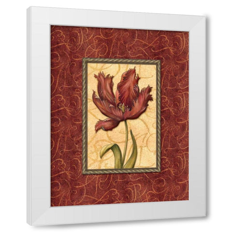 Red Passion III White Modern Wood Framed Art Print by Audrey, Charlene