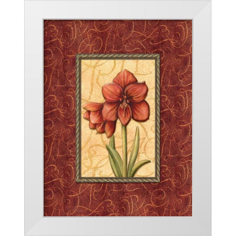 Red Passion IV White Modern Wood Framed Art Print by Audrey, Charlene