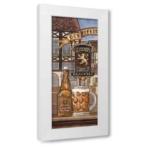 German Beer White Modern Wood Framed Art Print by Audrey, Charlene