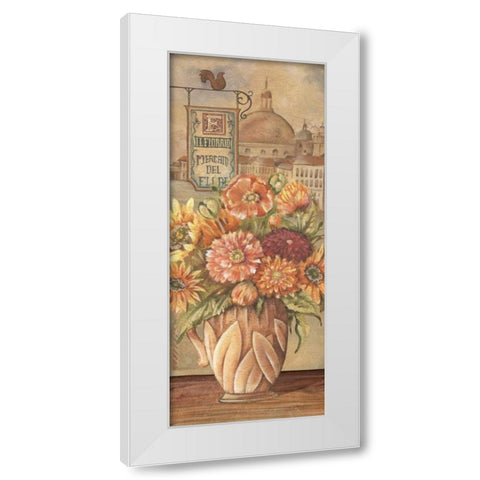 Bouquet from Italy White Modern Wood Framed Art Print by Audrey, Charlene