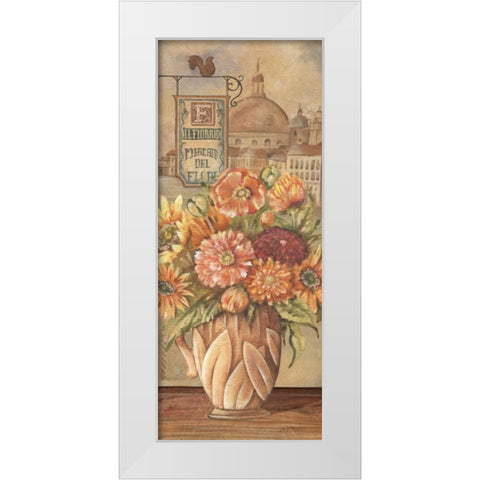 Bouquet from Italy White Modern Wood Framed Art Print by Audrey, Charlene