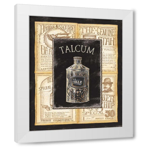 Grooming Talcum White Modern Wood Framed Art Print by Audrey, Charlene