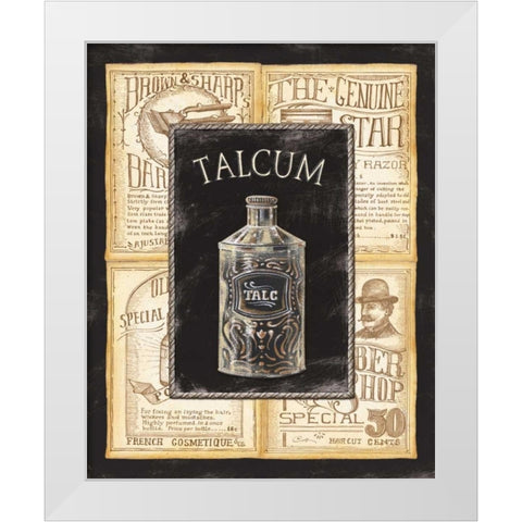 Grooming Talcum White Modern Wood Framed Art Print by Audrey, Charlene