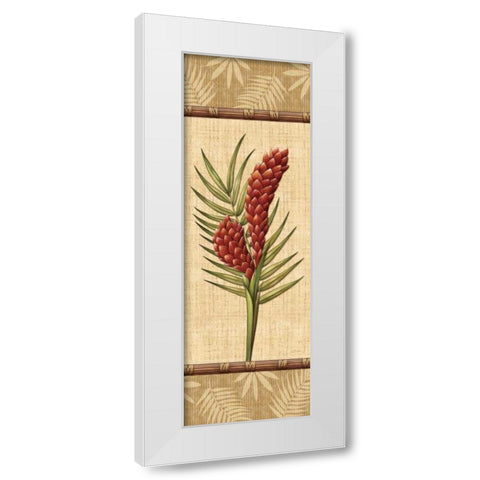 Fleurs Exotiques I White Modern Wood Framed Art Print by Audrey, Charlene